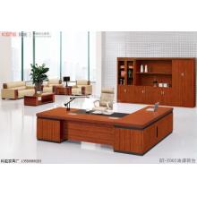 百利大班台BT-Y002 双固定柜 油漆班台 斑马纹实木皮班台