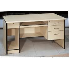 标准电脑办公桌1.4米 配三抽落地柜主机箱木质键盘架