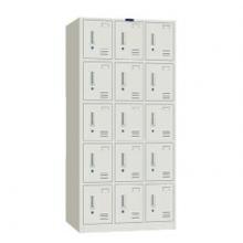 亚光钢质铁皮十五门员工柜更衣柜