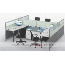 背对座屏风工作位办公桌