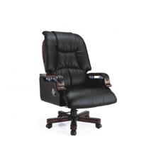 实木牛皮大班椅